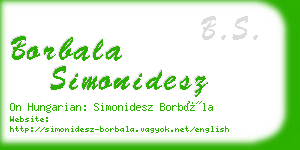 borbala simonidesz business card